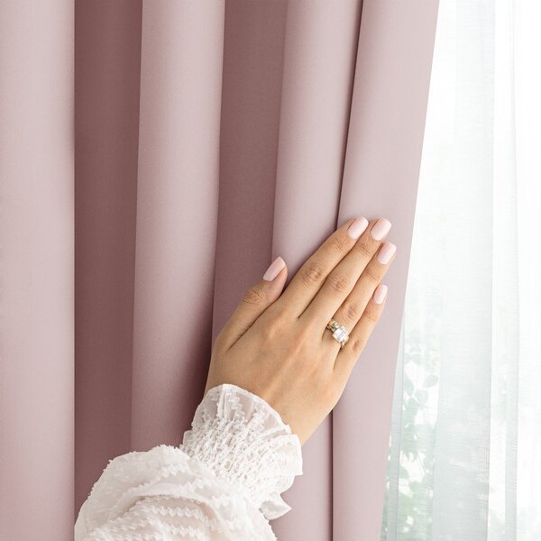 Tenda parzialmente oscurante rosa polveroso 140x250 cm Carli Tie – Restilo