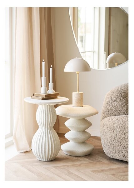 Lampada da tavolo beige con paralume in metallo (altezza totale 45 cm) Sheffield – House Nordic