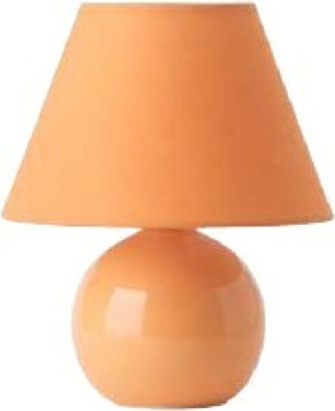 Lampada da tavolo Brilliant Primo Altezza 23 cm In Vetroceramica Con paralume in tessuto In pesca