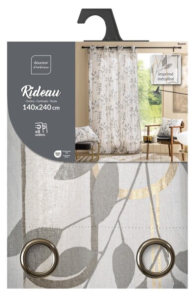 Tenda grigia 140x240 cm Roseris – douceur d'intérieur