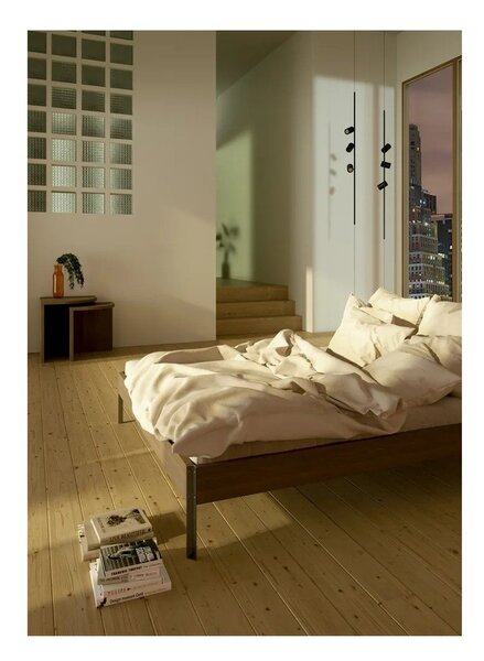 Letto matrimoniale di colore naturale in pino massiccio senza testiera con rete inclusa 180x200 cm Core – Karup Design
