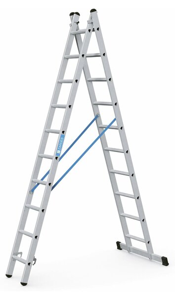 Scala combinata Zarges Combimaster DX con 2 file da 10 pioli