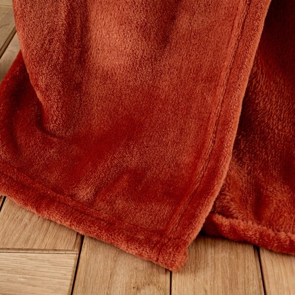 Coperta arancione in micropile 130x170 cm Raschel Velvet – Catherine Lansfield