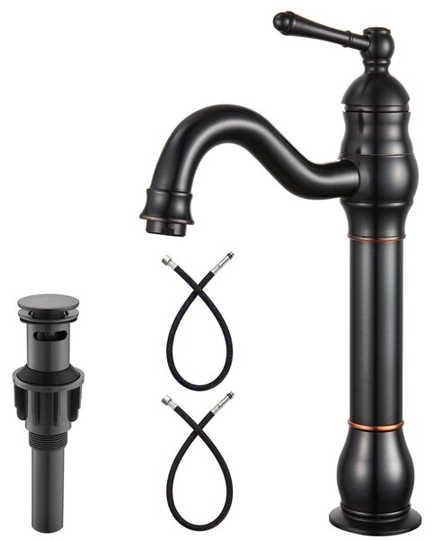 Rubinetto per lavabo alto con bocchetta girevole