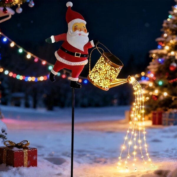 Aigostar -LED Decorazione natalizia da esterno 120xLED/8 funzioni 80 cm IP44 Santa/bianco caldo
