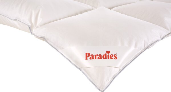 Paradies: Coperta in piumino d'oca 135x200 cm, modello "Galia 100", RDS. Imbottitura: 100% piumino d'oca. Tessuto esterno: 100% cotone. Ideale per l'inverno