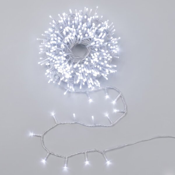 Aigostar - Catena luminosa LED da esterno per Natale 150xLED/8 funzioni 10,3m IP44 bianco freddo