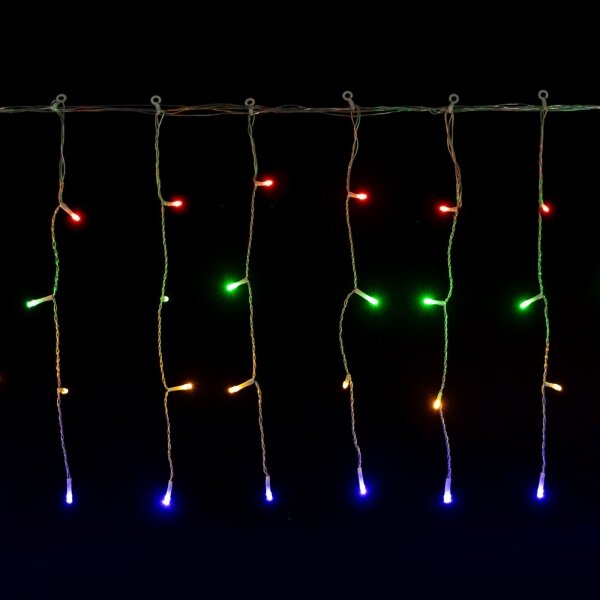 Aigostar-LED Catena luminosa di Natale per esterni 100xLED/8 funzioni 3xAA 8x0,4m IP44 multicolore