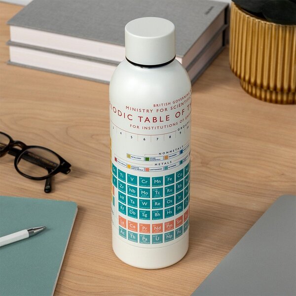 Bottiglia bottiglia da viaggio color crema in acciaio inox 500 ml Periodic Table – Rex London