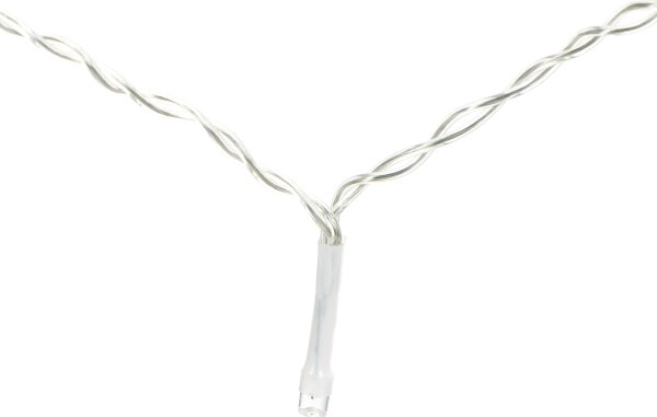 Aigostar - Catena luminosa natalizia da esterno a LED 200 LED/8 funzioni 3xAA 5x2m IP44 bianco caldo