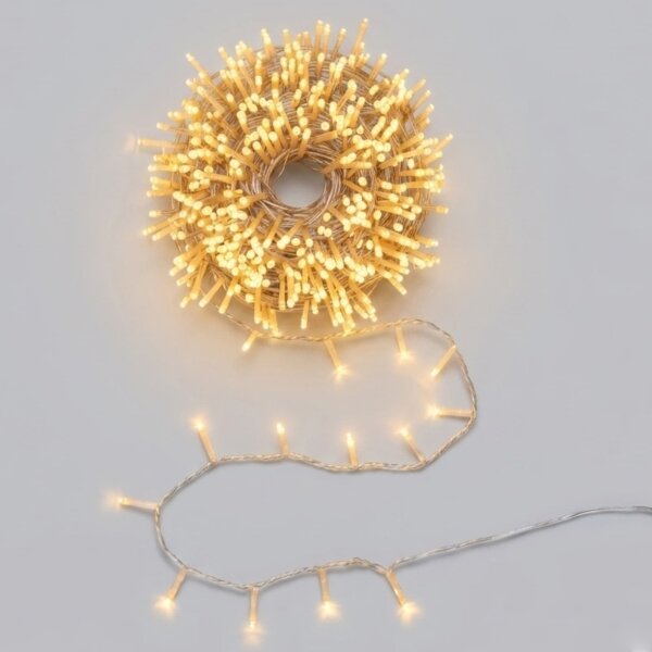 Aigostar - LED catena luminosa natalizia da esterno 150xLED/8 funzioni 10,3m IP44 bianco caldo