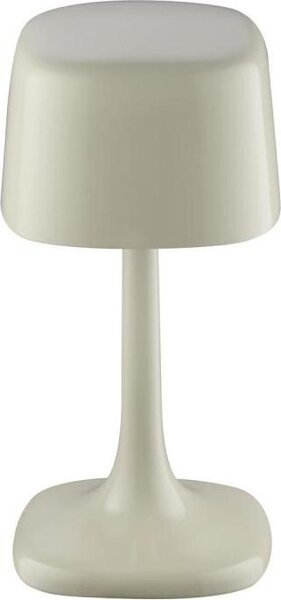 APS 17122 Lampada da tavolo ricaricabile SOHO, alluminio pressofuso, 10,5 x 10,5 cm, altezza 21,5 cm, dimmerabile, incl. stazione di ricarica e telecomando, cashmere lucido