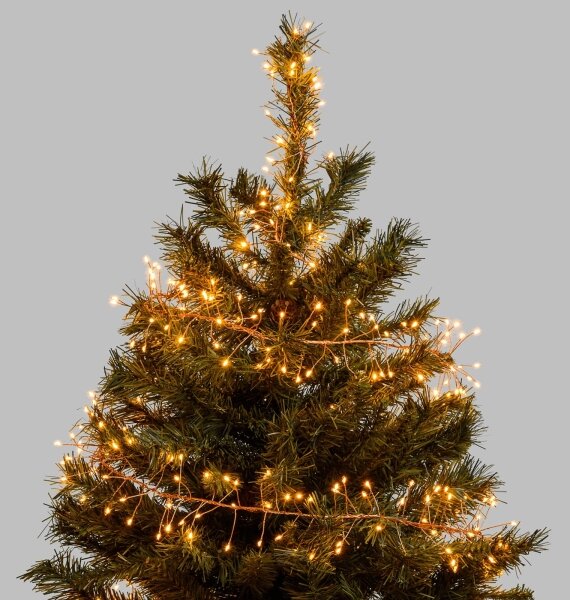Aigostar - LED Catena di luci natalizie da esterno 50xLED/8 funzioni 3xAA 1,8m IP44 bianco caldo