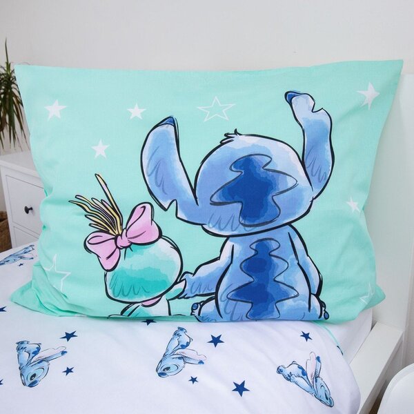 Set copripiumino e federa da bambini color menta in cotone per letto singolo 140x200 cm Lilo & Stitch "Buddies" – Jerry Fabrics