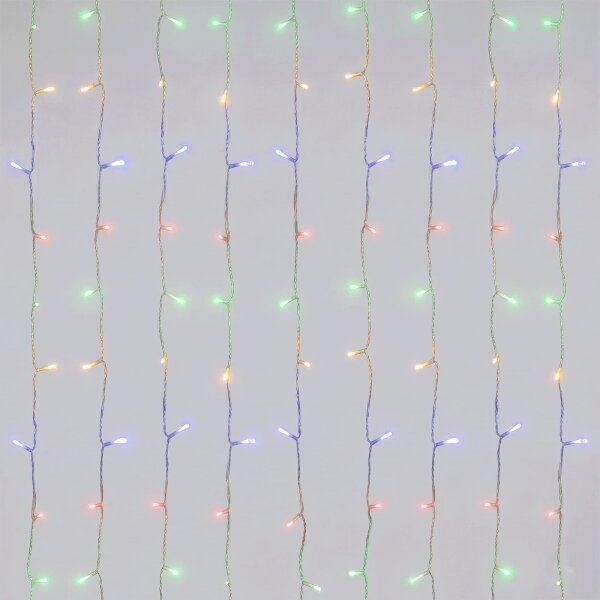 Aigostar - Catena luminosa di Natale a LED per esterni 120xLED/8 funzioni 3xAA 3,9x1,2m IP44 multicolore