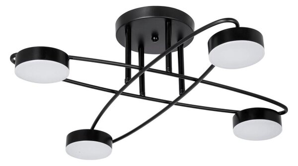 Lampadario a plafone LED 4xLED/7W/230V 3000-6000K diametro 60 cm nero