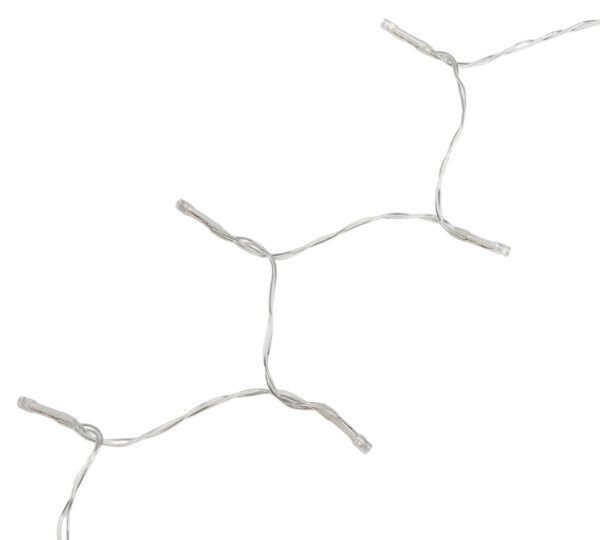Aigostar - LED dimmerabile per esterni catena luminosa con sensore 100xLED/3xAA 12m bianco freddo + telecomando