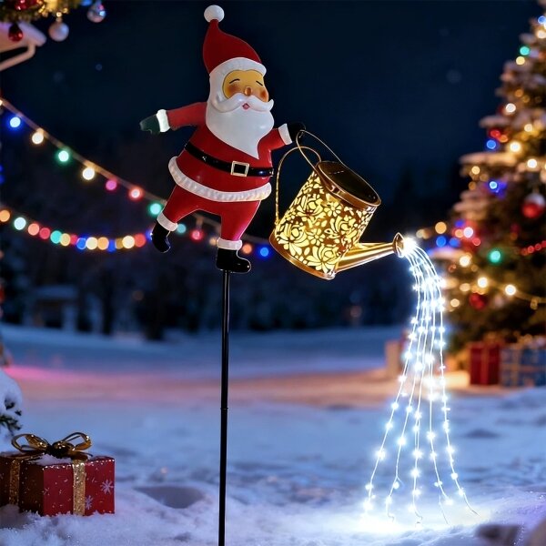 Aigostar-LED Decorazione natalizia da esterno 120 LED/8 funzioni 80 cm IP44 Santa/bianco freddo