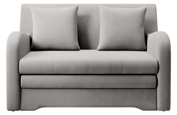 Divano grigio chiaro allungabile e rivestimento in velluto 130 cm Ario – ELTAP