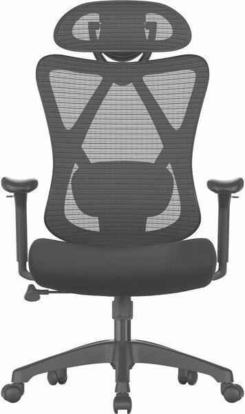 Artenat Sedia da ufficio Dazzler, tessuto, nero