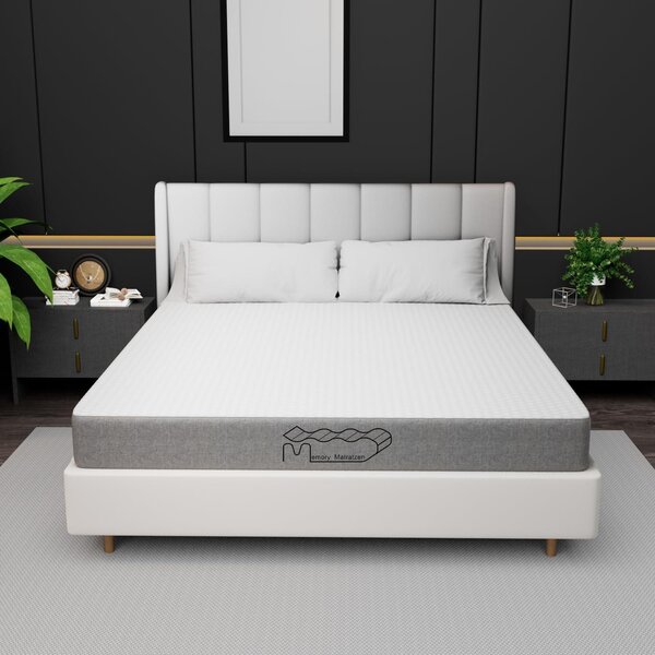 Materasso in schiuma a memoria di forma, dimensioni 180x200 cm, con 7 zone di comfort