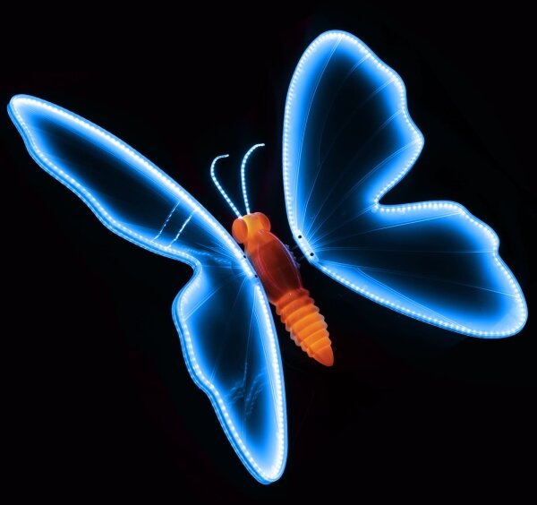 Aigostar - Decorazione per esterni a LED 468xLED 75 cm IP44 farfalla/blu