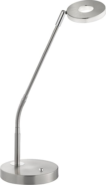 Lampada da tavolo a LED nichel opaco / cromo 50062