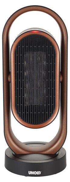 Stufa ventilata in Vetroceramica 3D con sistema di ventilazione - Potenza: 1800 Watt - Colore: nero (con elementi in rame)