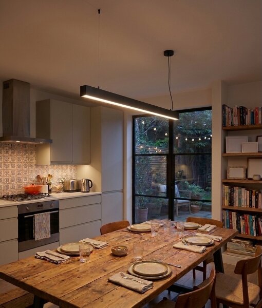 Top Light - LED Lampada da soffitto (a plafone o a sospensione) HORIZON LED/40W/230V nera