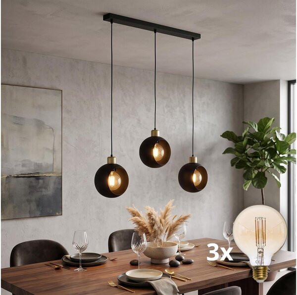 Lampadario LED a cavo CUBUS 3xE27/60W/230V