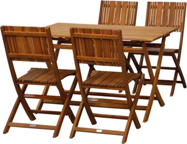 SIENA GARDEN Falun SET sedia pieghevole con tavolo 5 pz J01339