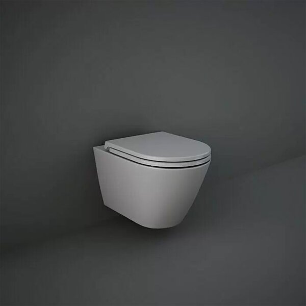 WC sospeso RAK Ceramics Feeling, grigio, opaco, SENZA SEDILE WC