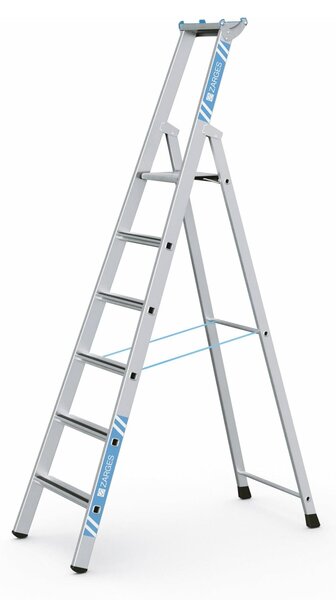 Scala a pioli con bordi ribattuti Saferstep S di Zarges, anodizzata, 6 gradini