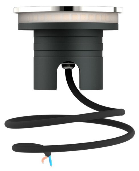 Faro LED interrato da Giardino 6W IP67 24V Luce Radente 360°- Inox Colore Bianco Naturale 4.000K