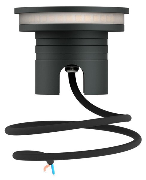 Faro LED interrato da Giardino 6W IP67 24V Luce Radente 360°- Antracite Colore Bianco Naturale 4.000K