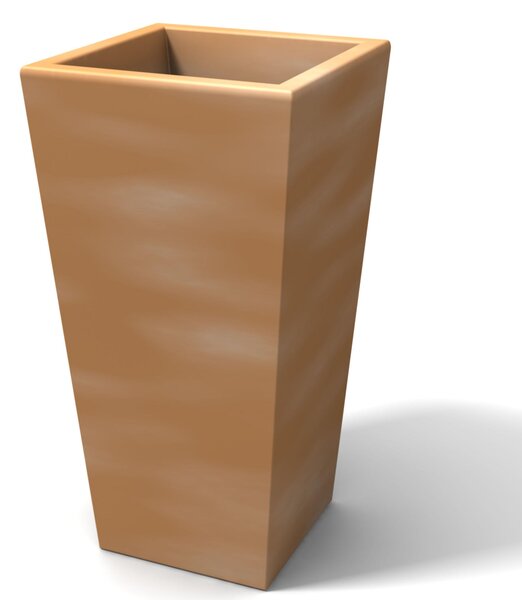 Portavaso Vaso in polietilene EGIZIO LISCIO 30x30xh 39 cm ideale per arredare al meglio sia un ambiente interno che esterno tegola