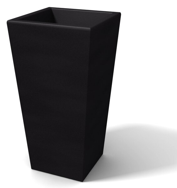 Portavaso Vaso in polietilene EGIZIO LISCIO 30x30xh 39 cm ideale per arredare al meglio sia un ambiente interno che esterno Grafite
