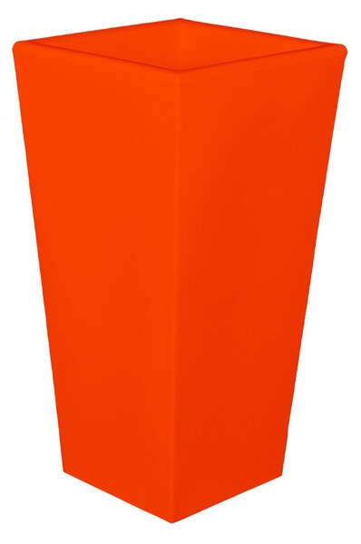 Portavaso Vaso in polietilene EGIZIO LISCIO 30x30xh 39 cm ideale per arredare al meglio sia un ambiente interno che esterno Arancio