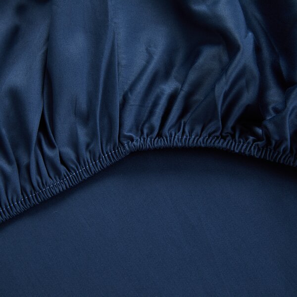 Completo Copripiumino MATRIMONIALE - 255X255 175X205 2 FEDERE 50X80 Straight BLU Raso Di Cotone Caleffi