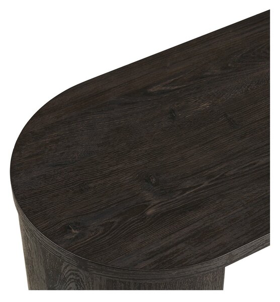 Tavolo consolle marrone scuro con effetto rovere 38x114 cm Bibione – House Nordic