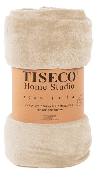 Coperta in micropile beige, 220 x 240 cm - Tiseco Home Studio