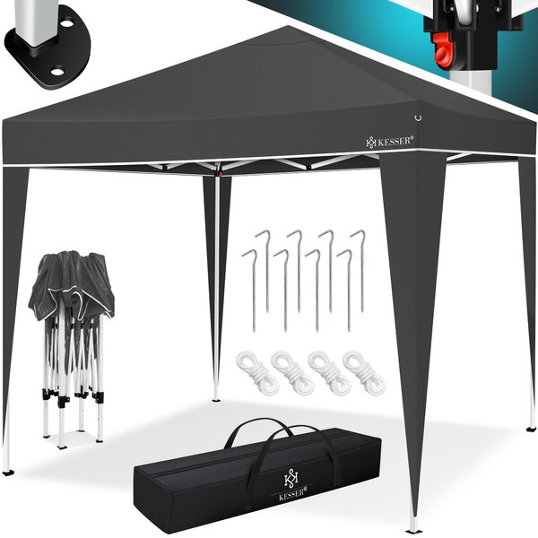 Gazebo KESSER® 3x3 m | impermeabile | borsa per il trasporto con rotelle inclusa | sistema a scatto pop-up | protezione UV 50+ | gazebo pieghevole | tenda da giardino | tenda per feste | rinforzi in metallo