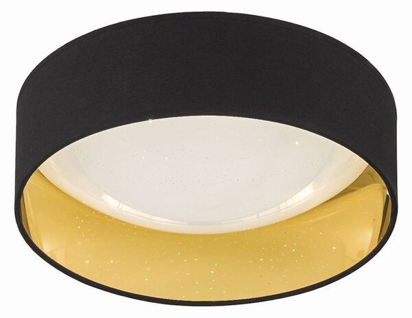 Fischer & Honsel Plafoniera LED Sete in nero e oro 22W 2300lm