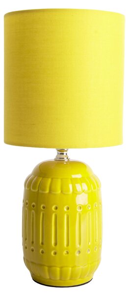 Lampada da tavolo, Vetroceramica tessile, giallo, H 30 cm