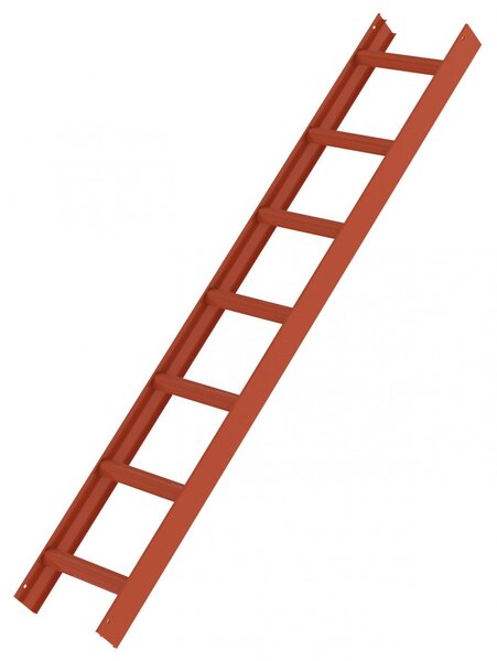 Guenzburger Steigtechnik 11114 Scala da tetto in alluminio rosso 3,6 kg