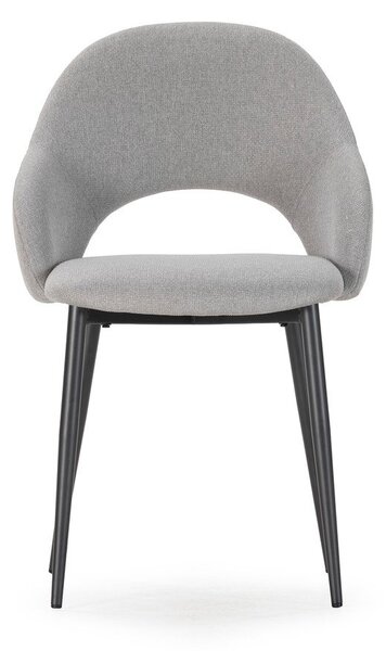 Sedie da pranzo in set grigio chiaro in imbottito 2 pz Lia – Marckeric