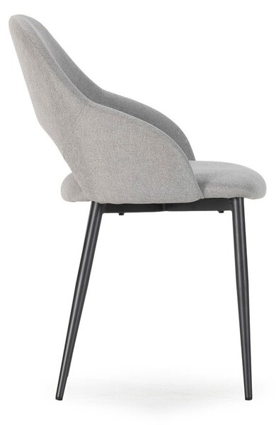 Sedie da pranzo in set grigio chiaro in imbottito 2 pz Lia – Marckeric