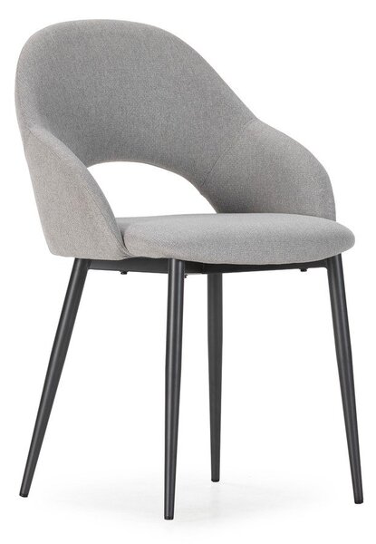Sedie da pranzo in set grigio chiaro in imbottito 2 pz Lia – Marckeric