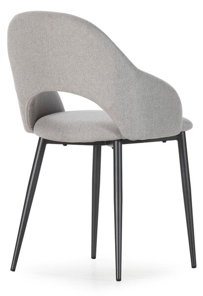 Sedie da pranzo in set grigio chiaro in imbottito 2 pz Lia – Marckeric