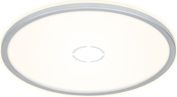 BRILONER FREE Plafoniera LED, design piatto, effetto retroilluminato, luce bianca neutra, colore argento, 42 x 2,9 cm